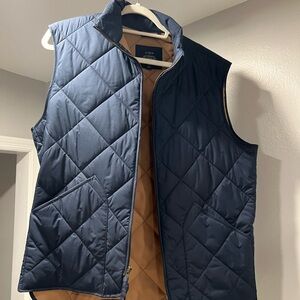 J. Crew Dark Blue Quilted Vest